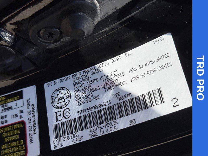 Used 2024 Midnight Black Metallic Toyota TRD Pro image 20