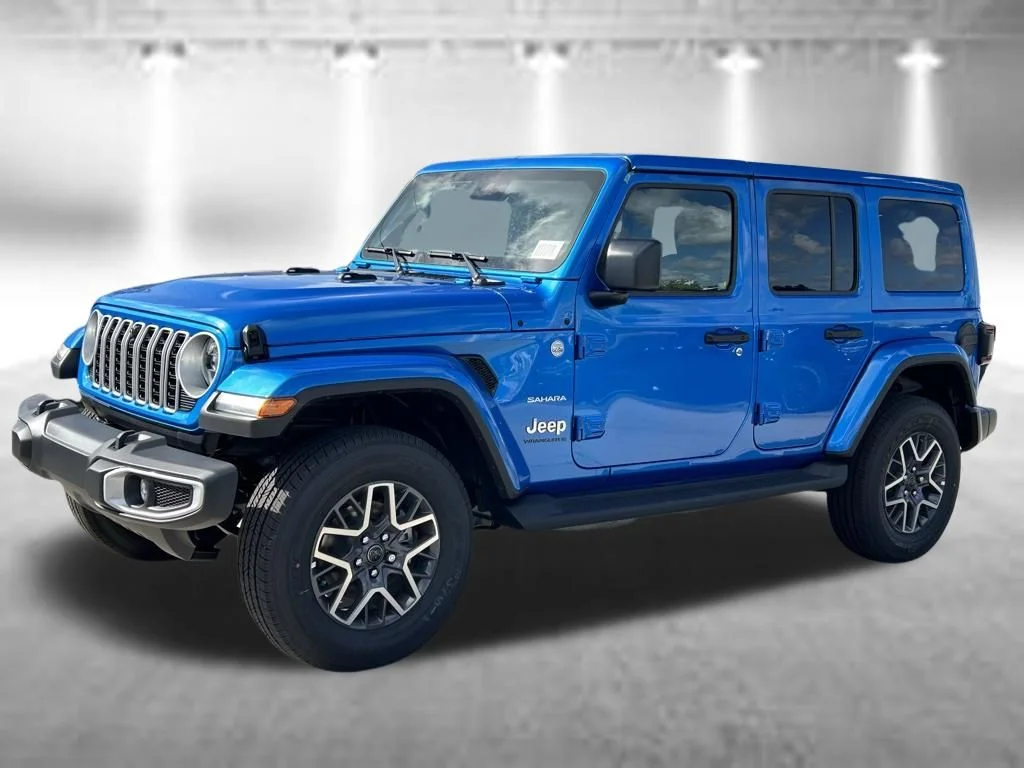 Used 2024 Blue Jeep Sahara image 2