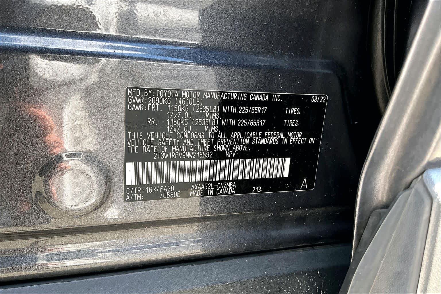 Used 2022 Magnetic Gray Metallic Toyota XLE image 34