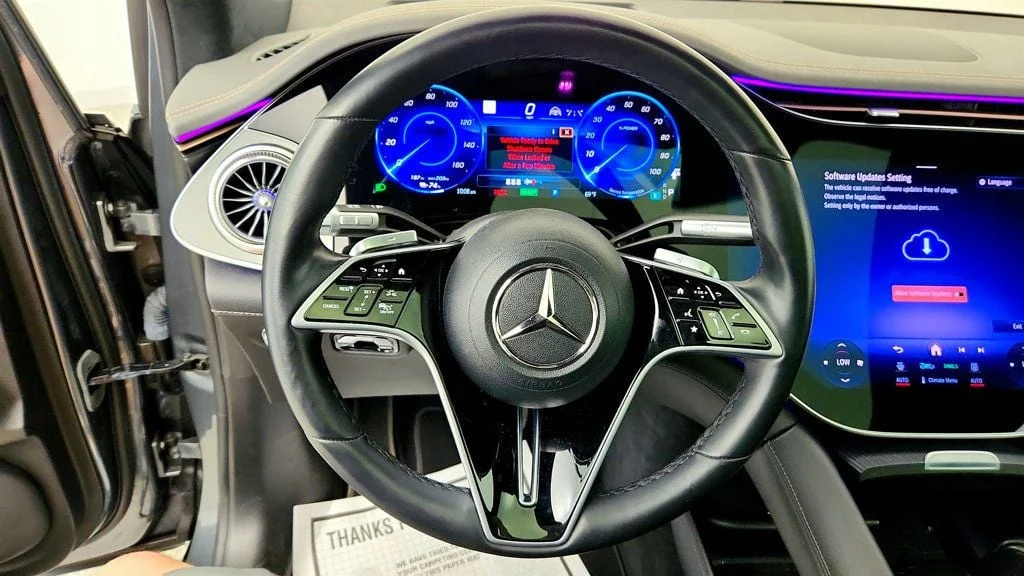 Used 2023 Selenite Grey Metallic Mercedes-Benz EQS 580 4MATIC® SUV, Exclusive w/ PRE-SAFE Rear Seat Package, HUD image 13