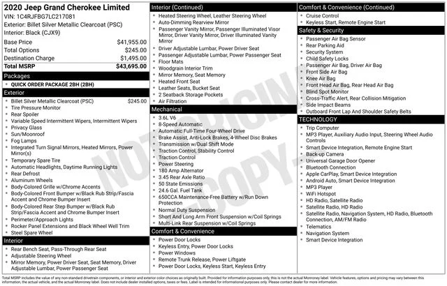 Used 2020 Silver Jeep Limited image 16