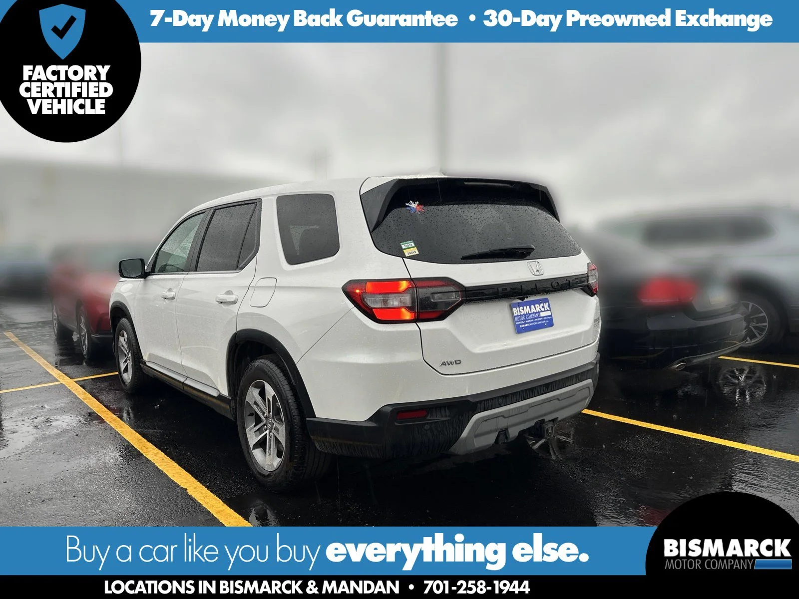 Certified Used 2025 Platinum White Pearl Honda AWD EX-L image 14