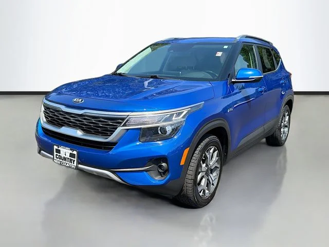 Used 2021 Blue Kia EX image 3