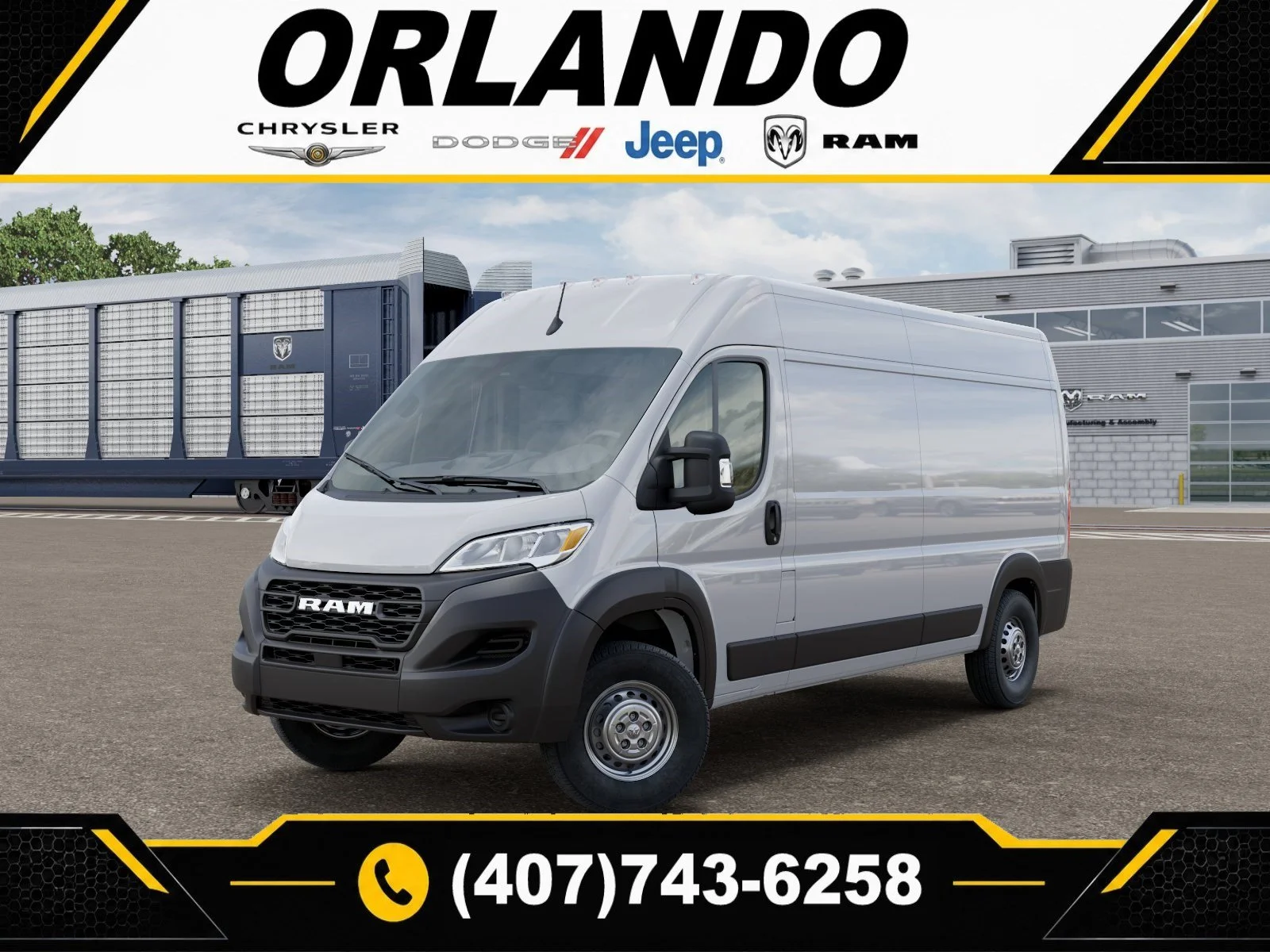 New 2026 Bright White Clearcoat RAM High Roof image 1
