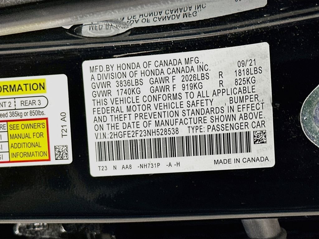 Used 2022 Black Honda LX image 29