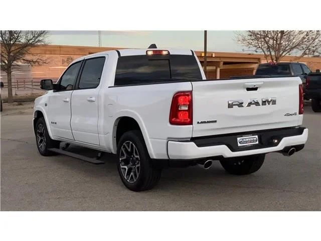 New 2026 Bright White Clear-Coat  Paint Ram LARAMIE CREW CAB 4X4 5