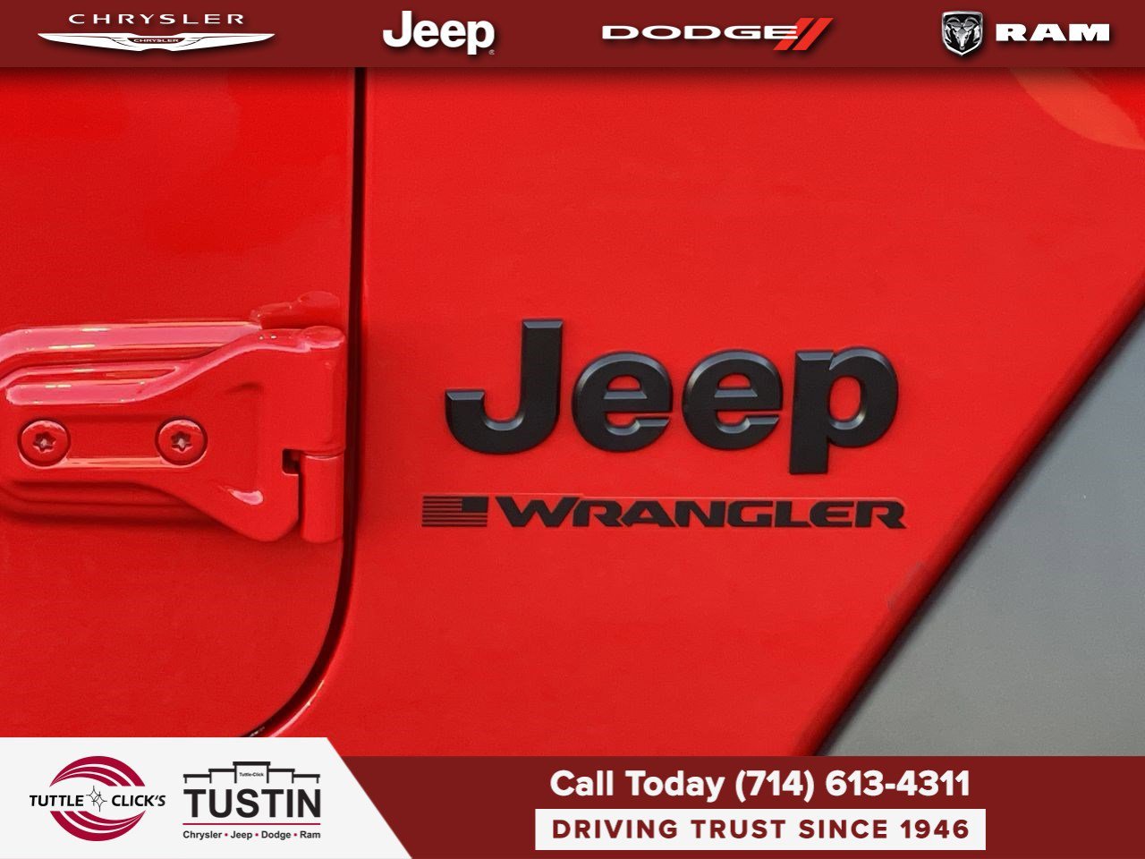 New 2026 Firecracker Red Clear-Coat Exterior Paint Jeep Sport S image 8