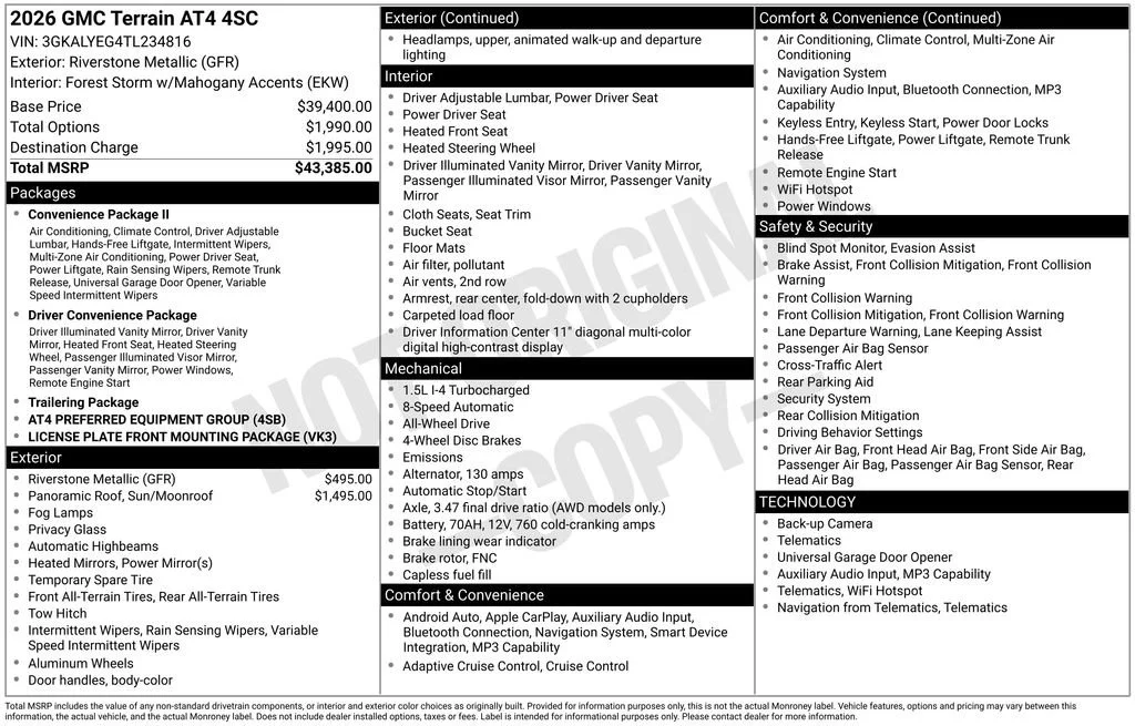 New 2026 Riverstone Metallic GMC AT4 image 5