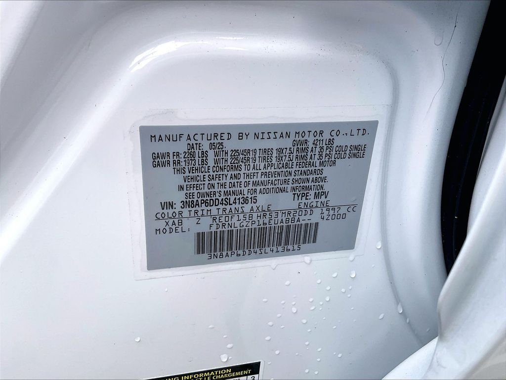Used 2025 Aspen White Tricoat Nissan SR image 33