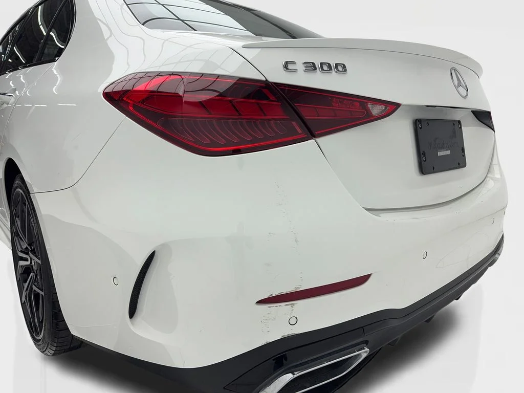 Used 2022 White Mercedes-Benz C 300 AMG® NIGHT PKG,NAV,CAM,PANO,BLIND SPOT image 11