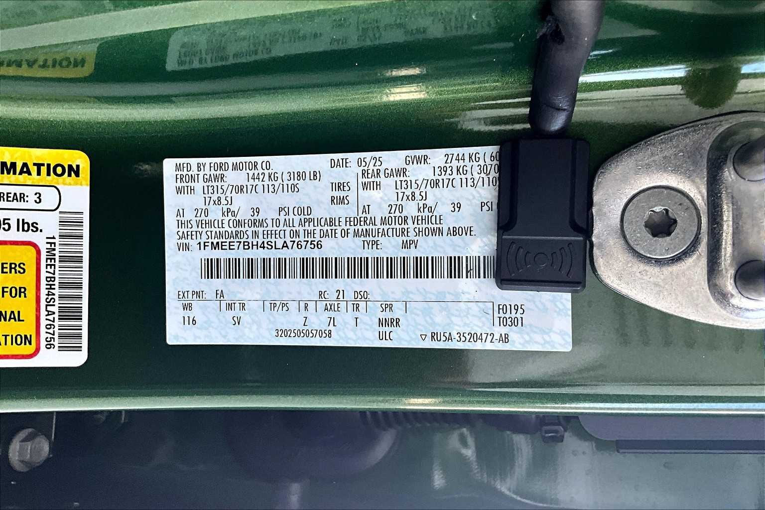 Used 2025 Eruption Green Metallic Ford Big Bend image 31