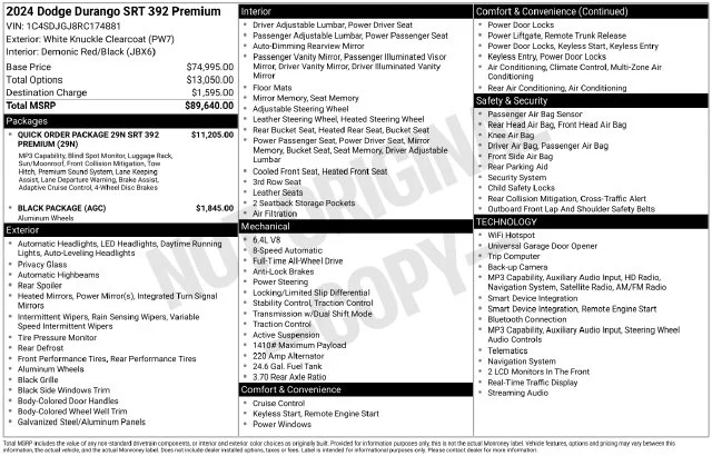 Used 2024 White Dodge SRT 392 Premium image 2