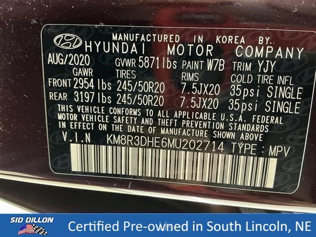 Used 2021 Sierra Burgundy Hyundai SEL image 14
