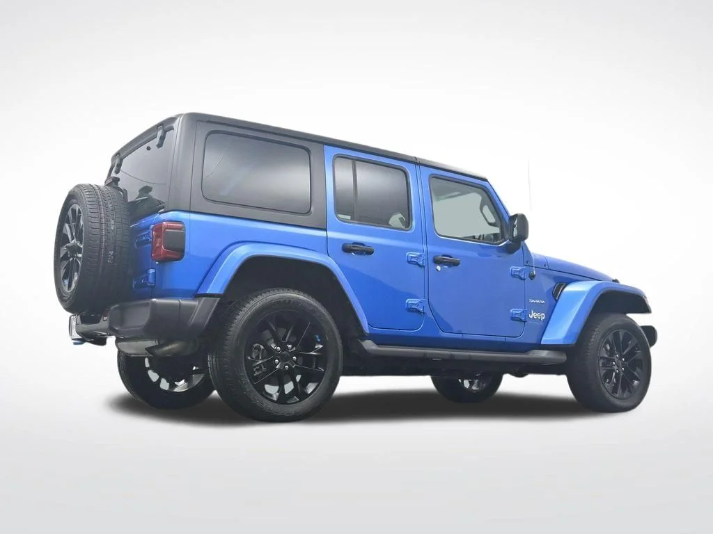Used 2022 Blue Jeep Unlimited Sahara 4xe image 33