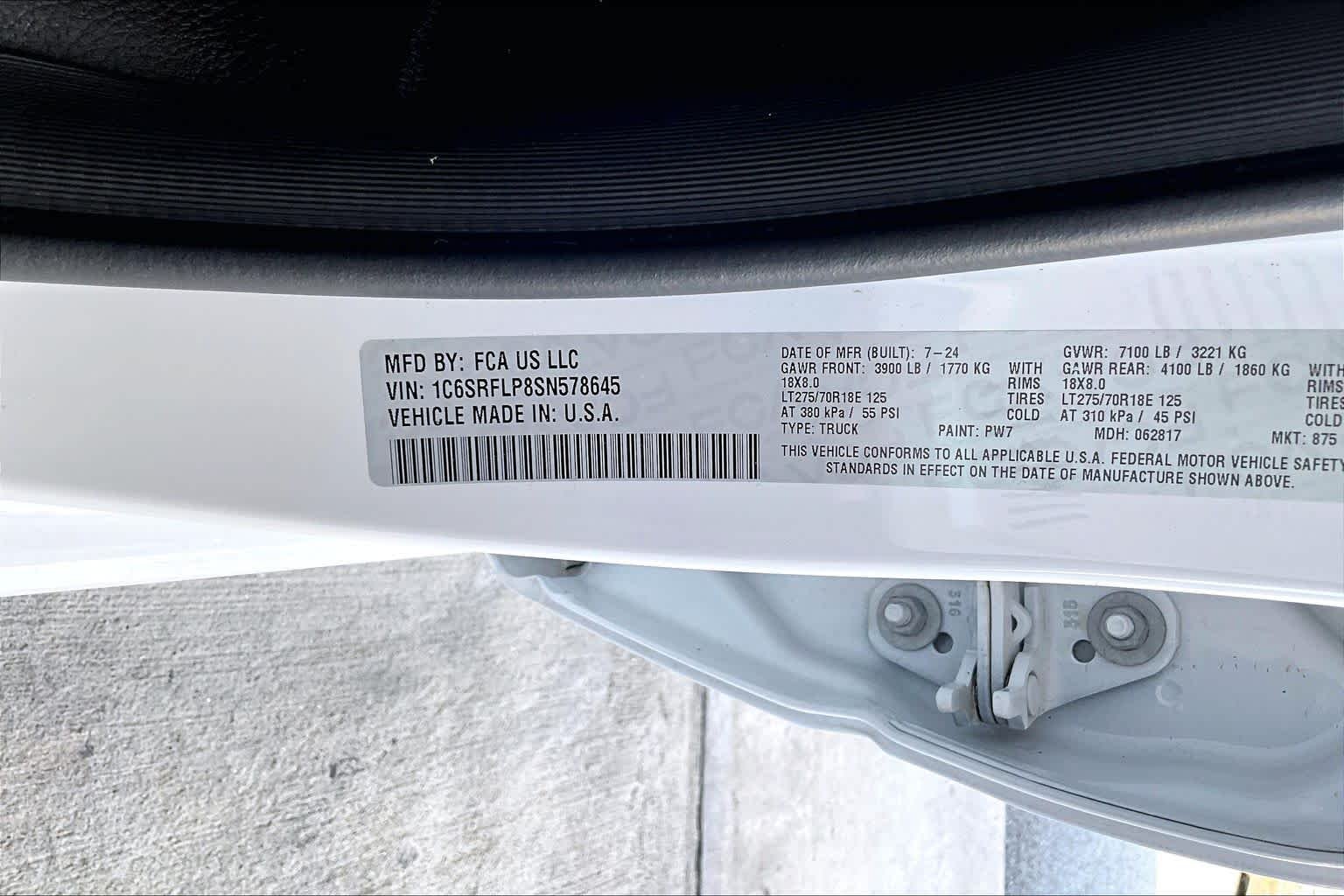 Used 2025 Bright White Clearcoat Ram Rebel image 30