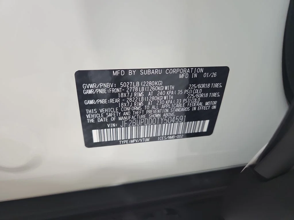 New 2026 CRYSTAL WHITE PEARL Subaru Limited image 29