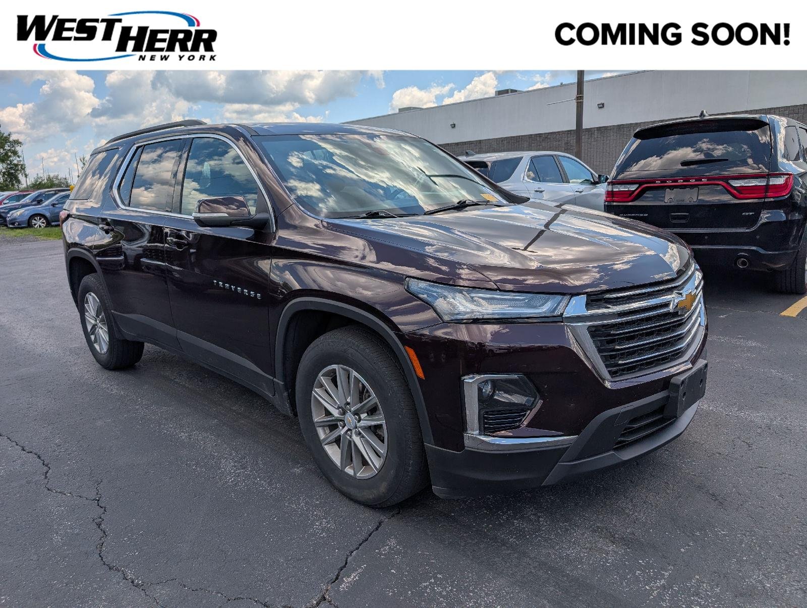 Used 2023 Black Cherry Metallic Chevrolet LT Cloth image 1