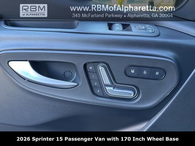 New 2026 Obsidian Black Metallic Mercedes-Benz 170 Wheel Base 15 Passenger image 12