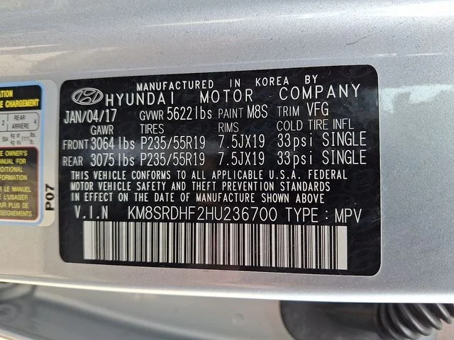 Used 2017 Silver Hyundai Limited Ultimate image 27