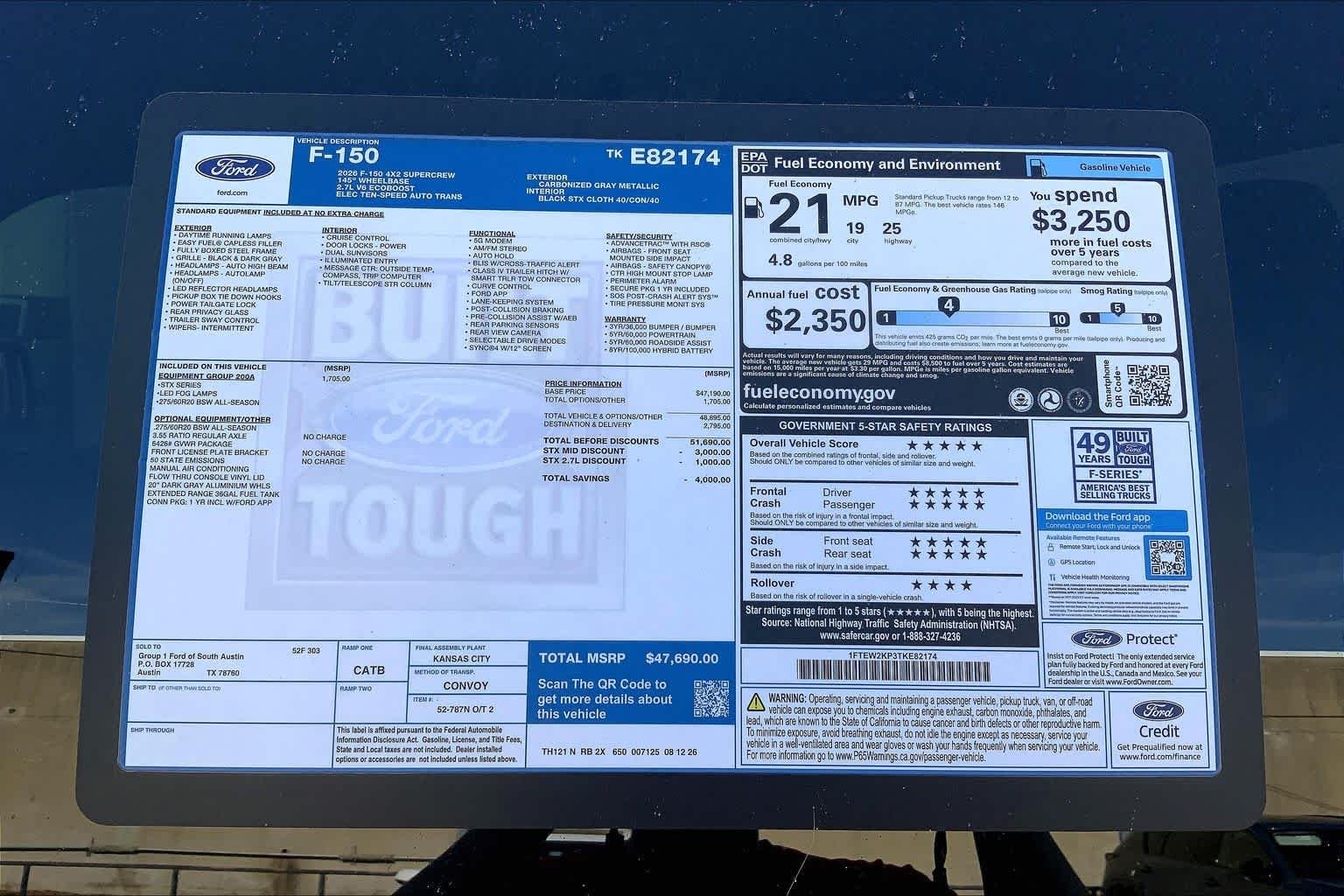 New 2026 Carbonized Gray Metallic Ford STX® image 21