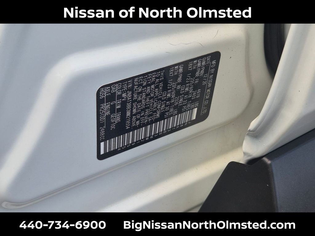 Certified Used 2021 Pearl White Nissan SV image 28