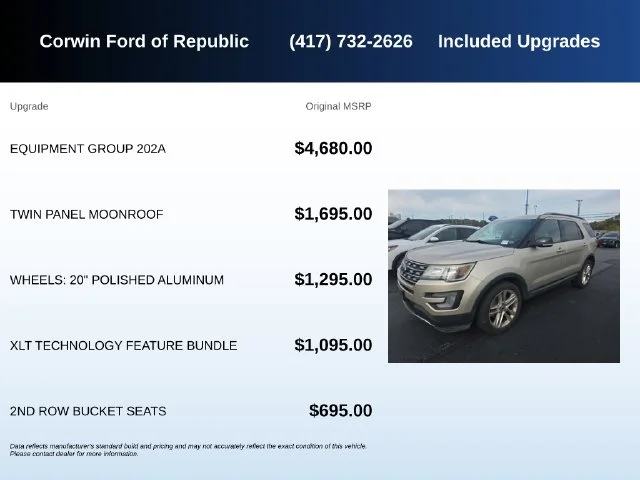 Used 2017 White Gold Metallic Ford XLT image 5
