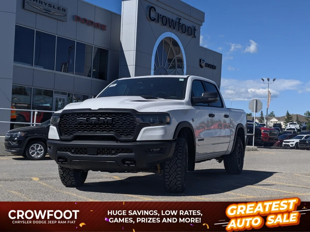New 2026 White RAM Rebel - - Steel Sport Hood - Trailer Brake Control - Skid Plates - Rear Wheelhouse Liners & More! image 1