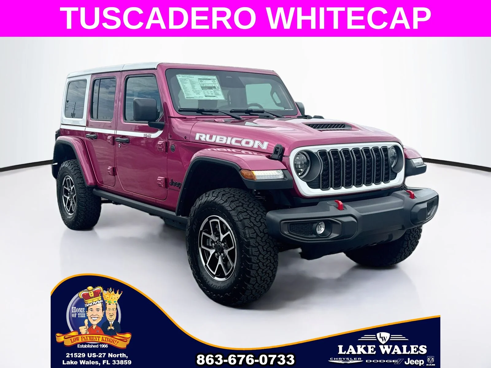 New 2026 Tuscadero Pearl-Coat Exterior Paint Jeep Rubicon image 1