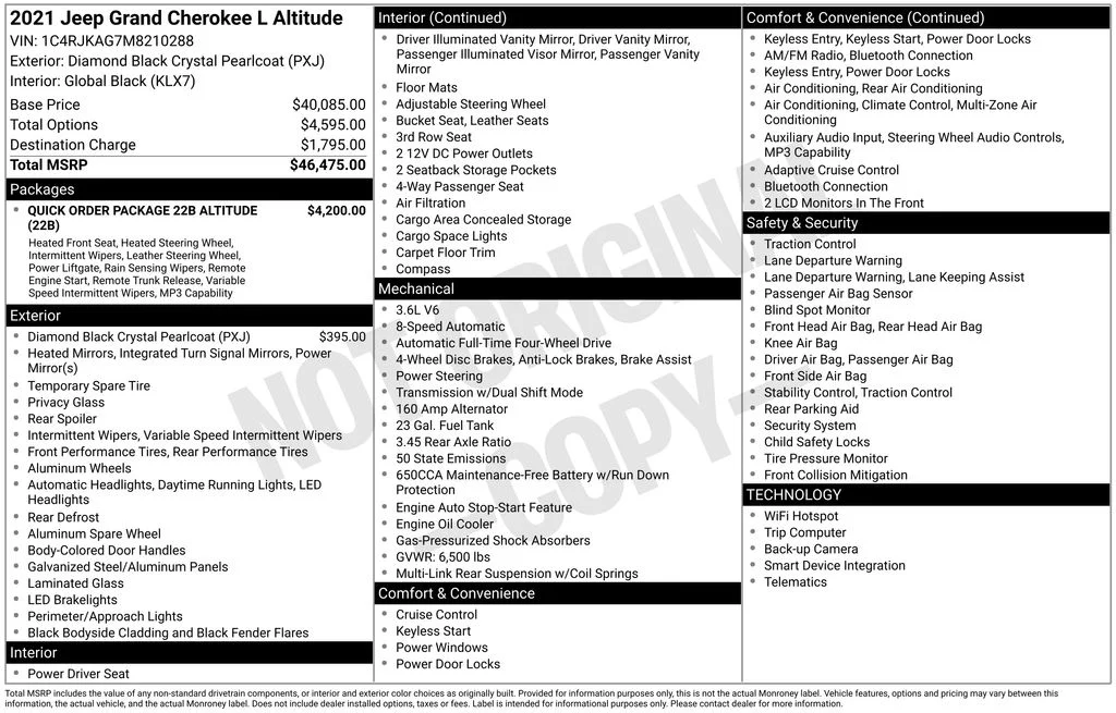 Used 2021 Black Jeep Altitude image 6