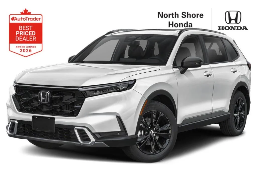 New 2026 Platinum White Pearl Honda TOURING HYBRID The CR-V at its absolute best. image 1