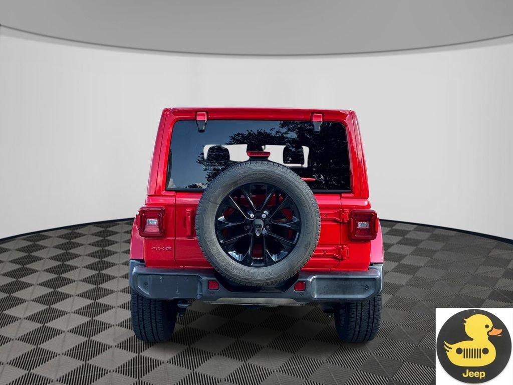 Used 2021 Red Jeep Unlimited Sahara 4xe image 4