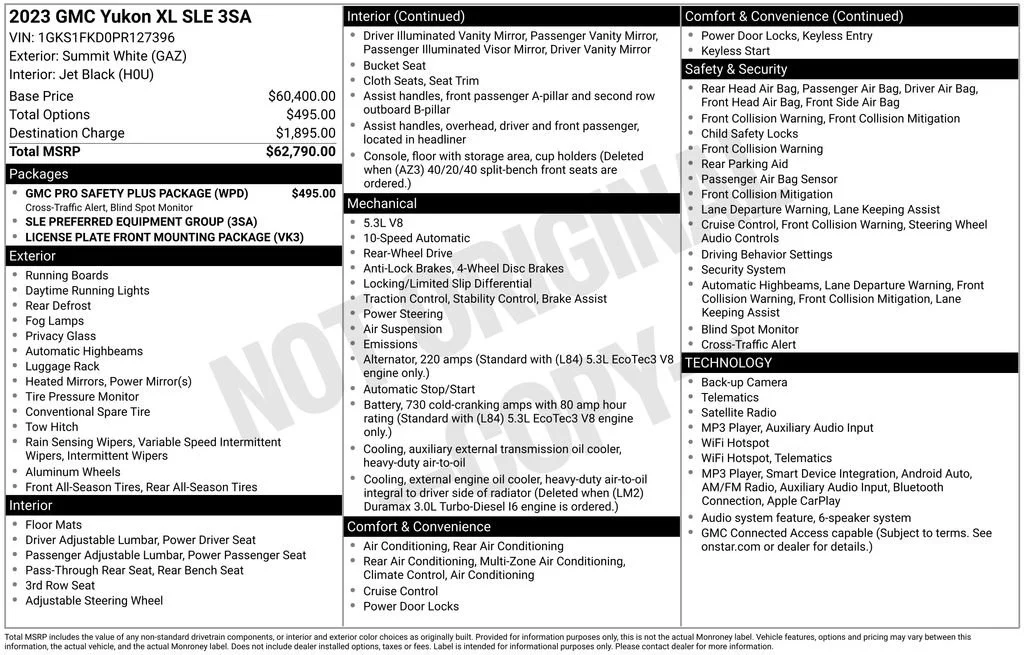 Used 2023 White GMC SLE image 42