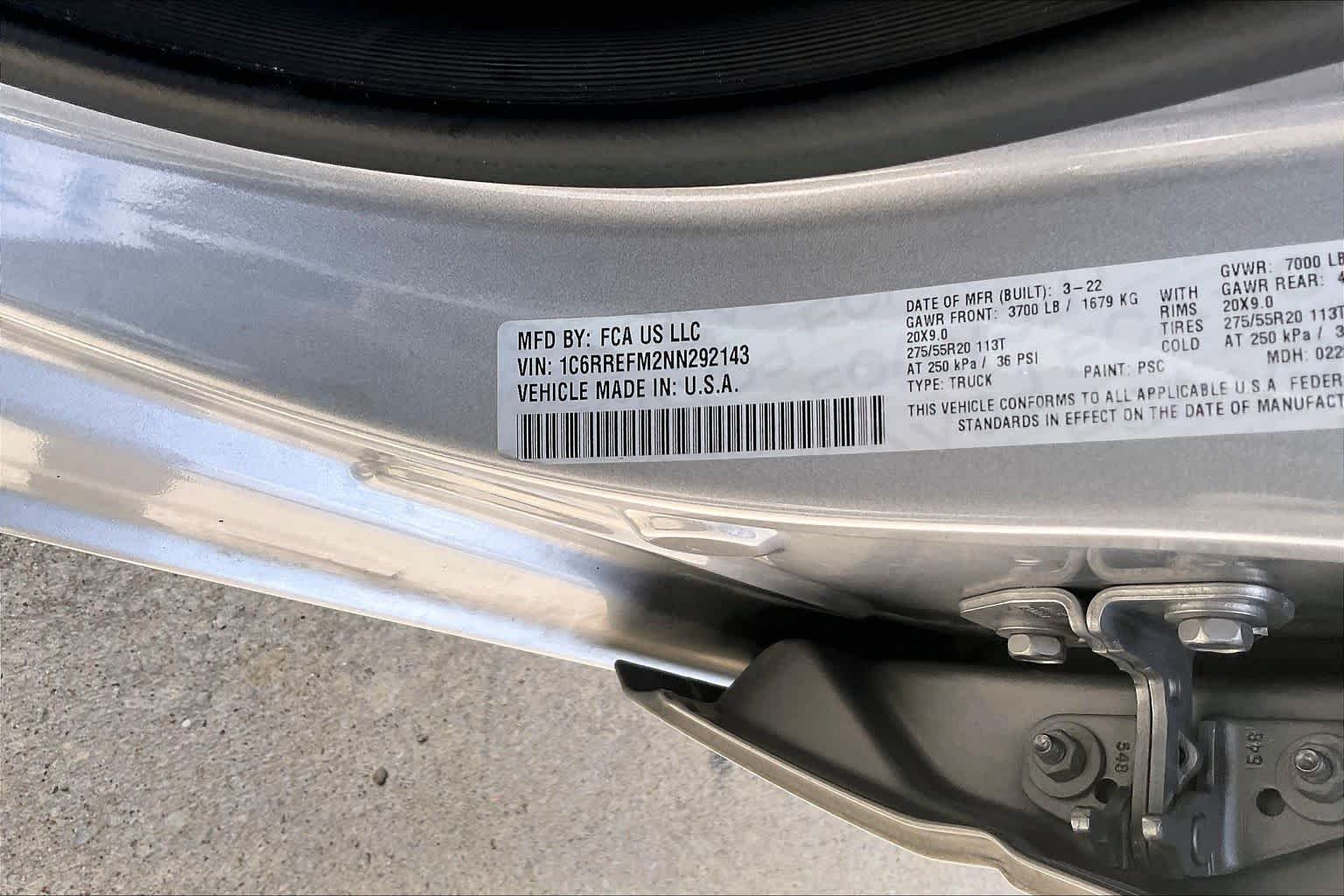 Used 2022 Billet Silver Metallic Clearcoat Ram Lone Star image 32