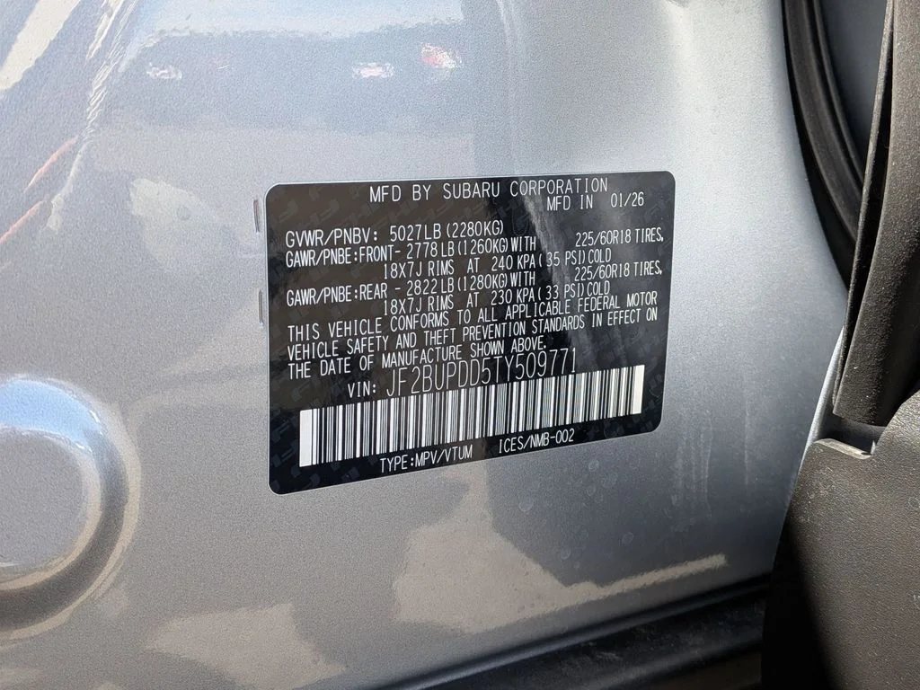 New 2026 ICE SILVER METALLIC Subaru Limited image 26