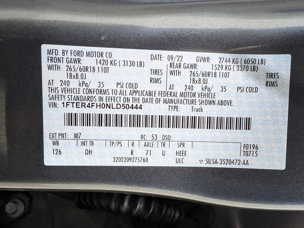 Certified Used 2022 Carbonized Gray Metallic Ford Lariat image 9