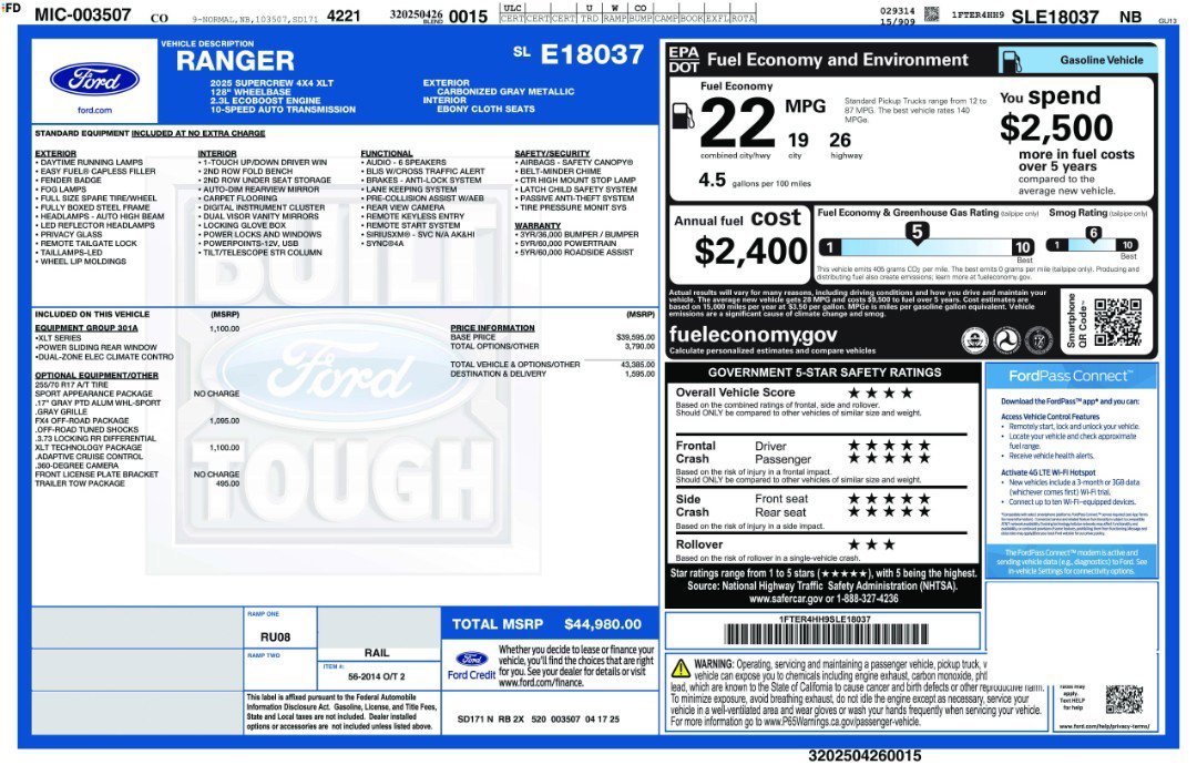 2025 Ford Ranger XLT - Photo 11