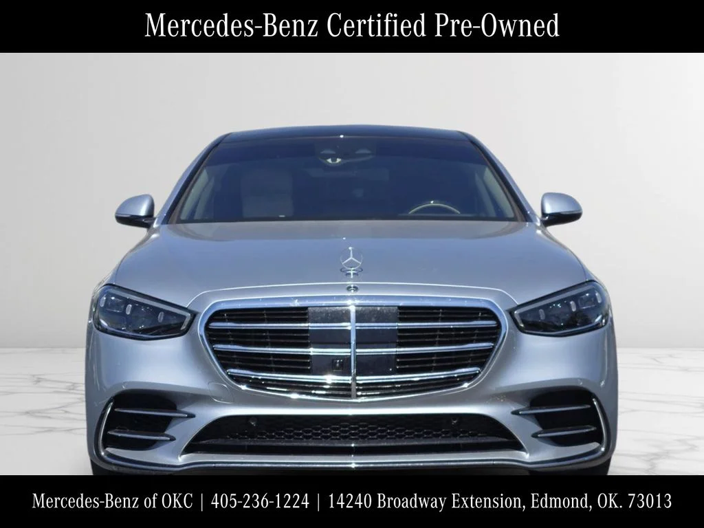 Certified Used 2021 Cirrus Silver Metallic Mercedes-Benz S 580 image 2