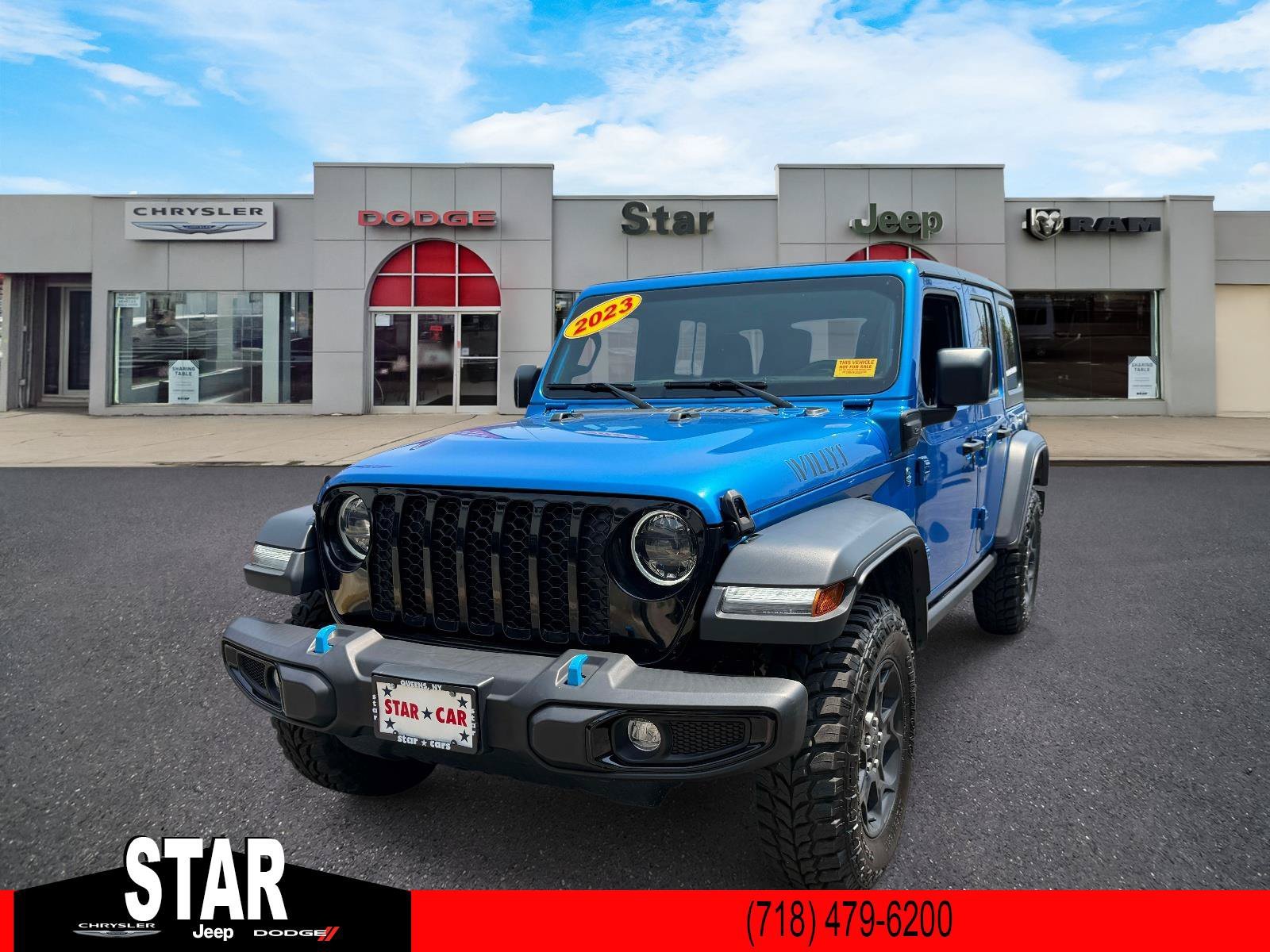 Used 2023 Hydro Blue Pearlcoat Jeep Willys image 3
