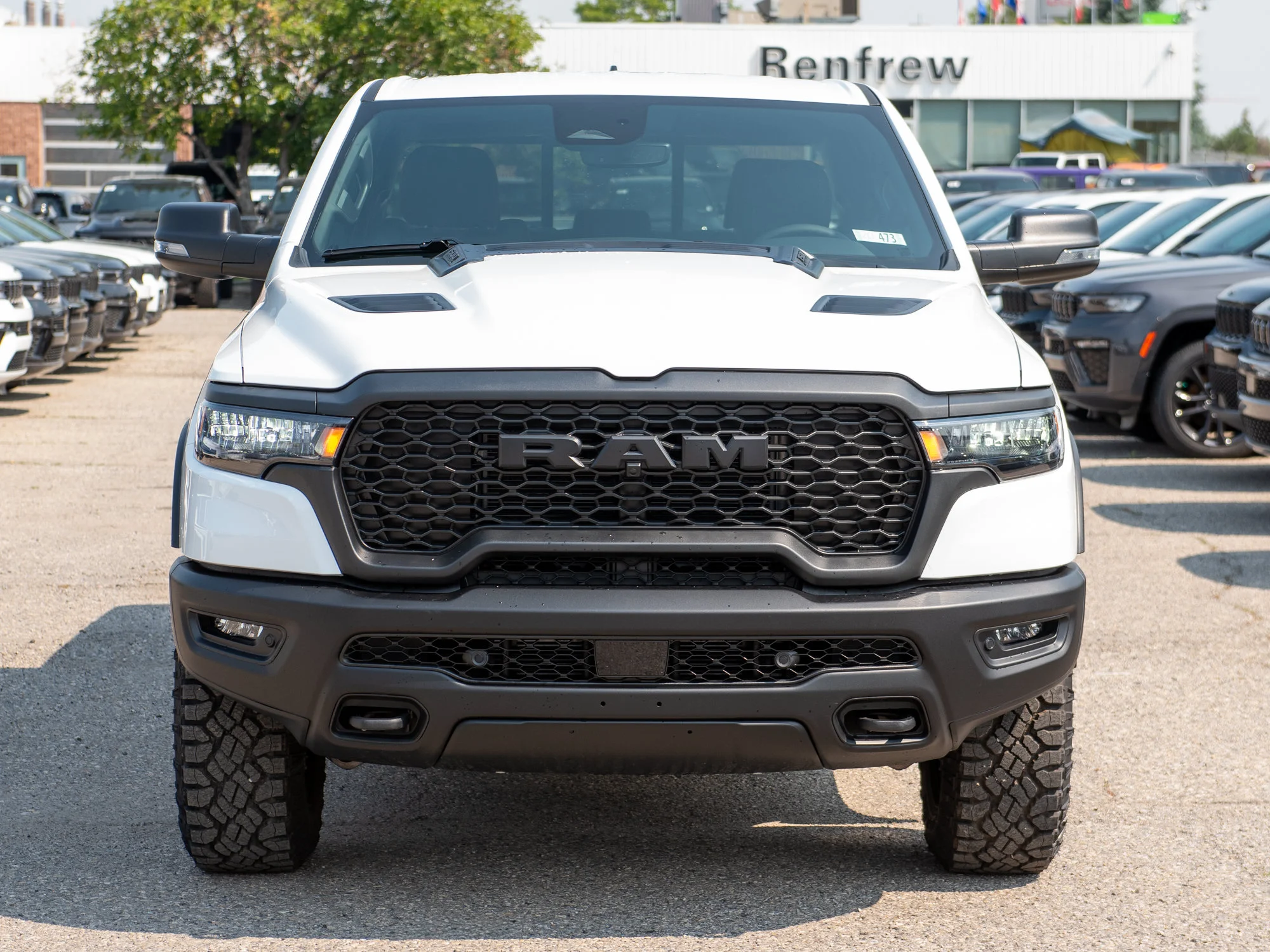 New 2026 White RAM Rebel* Crew Cab 4x4, 33 Inch A/T Tires, Factory Suspension Lift, Bilstein Shocks image 11