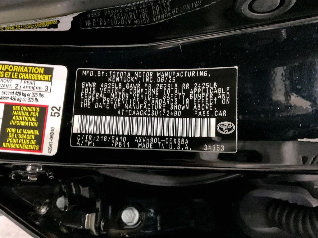 Used 2025 Midnight Black Metallic Toyota SE image 34