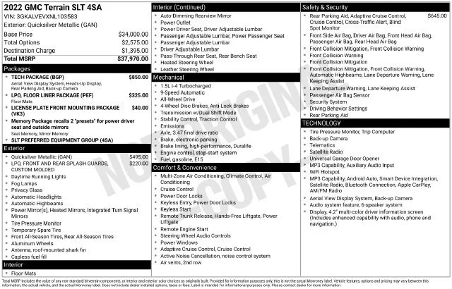 Used 2022 QUICKSILVER METALLIC GMC SLT image 5