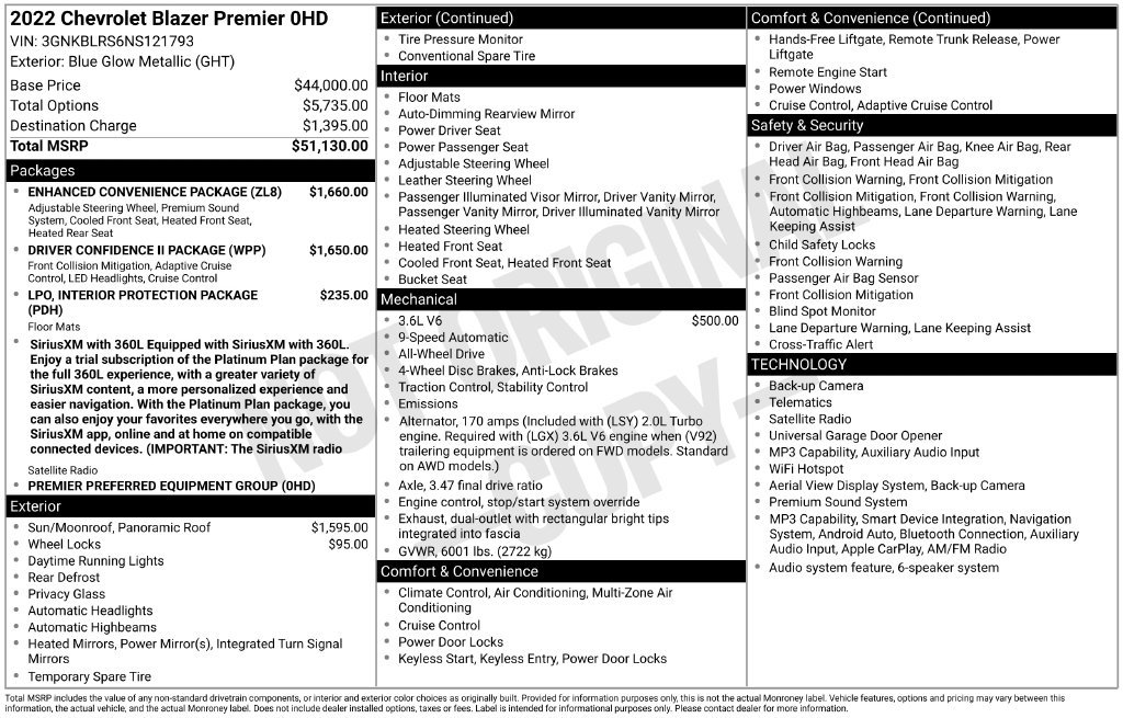 Used 2022 Blue Chevrolet Premier image 24
