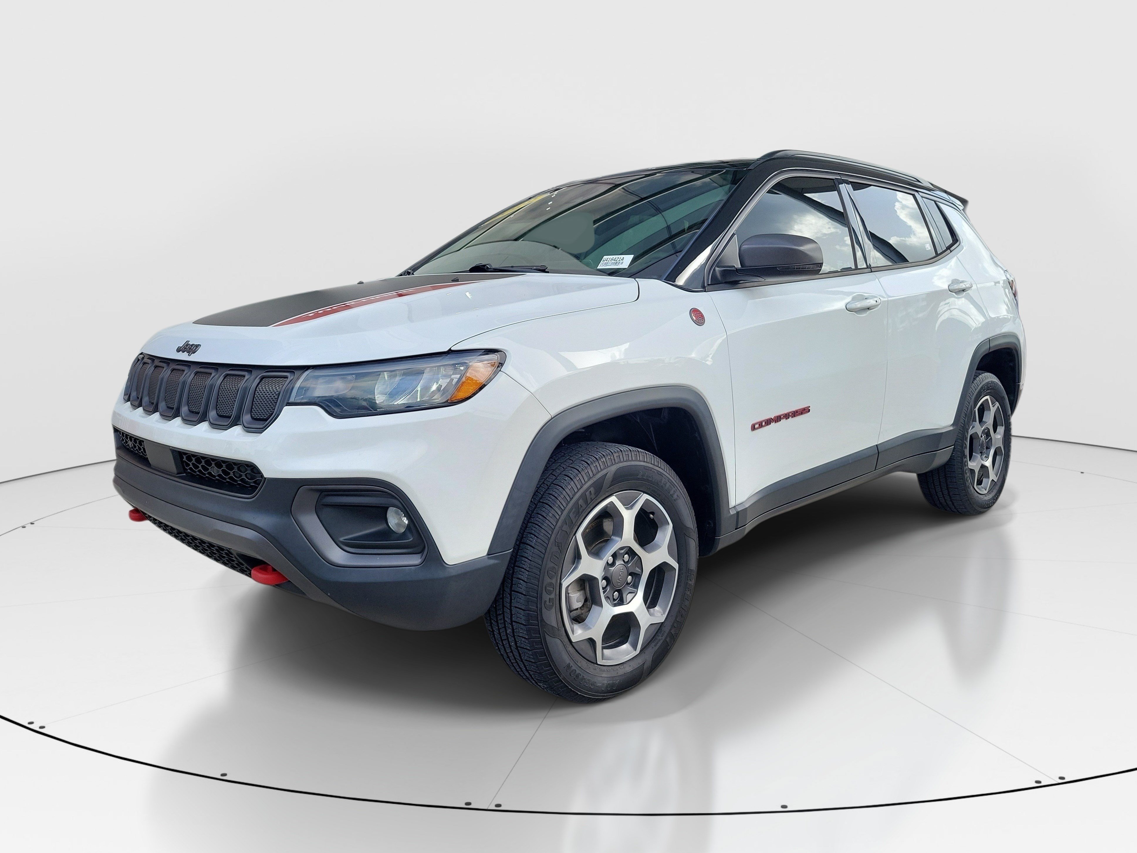 Used 2022 Bright White Clearcoat Jeep Trailhawk image 3