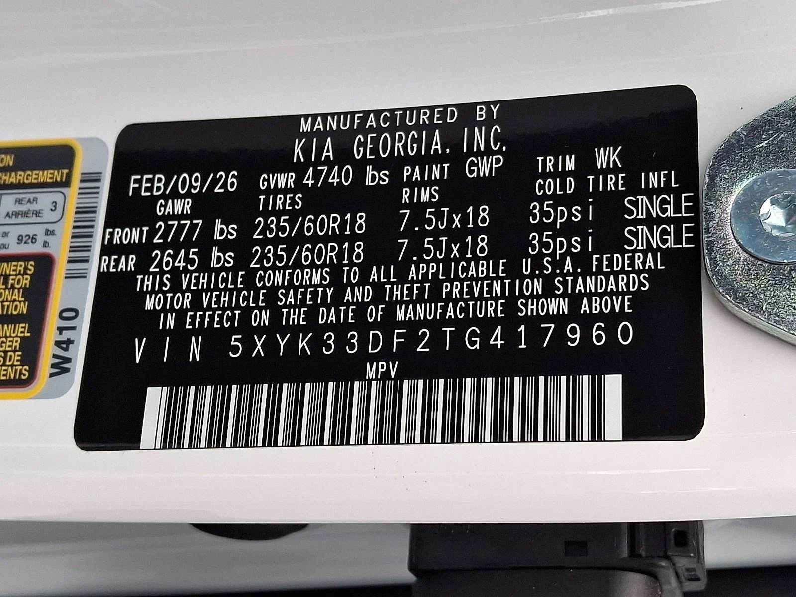 New 2026 Glacial White Pearl Kia EX image 13