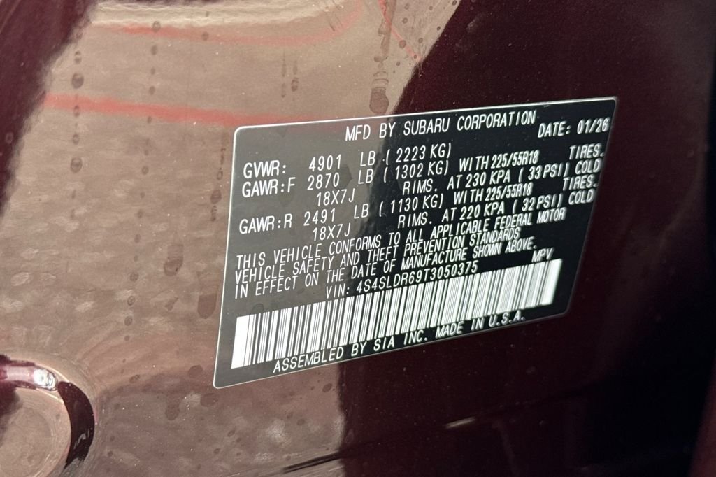 New 2026 DARK MAHOGANY PEARL Subaru Limited image 38