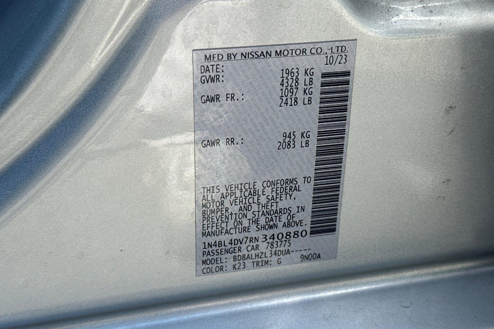 Used 2024 Brilliant Silver Metallic Nissan 2.5 SV image 28