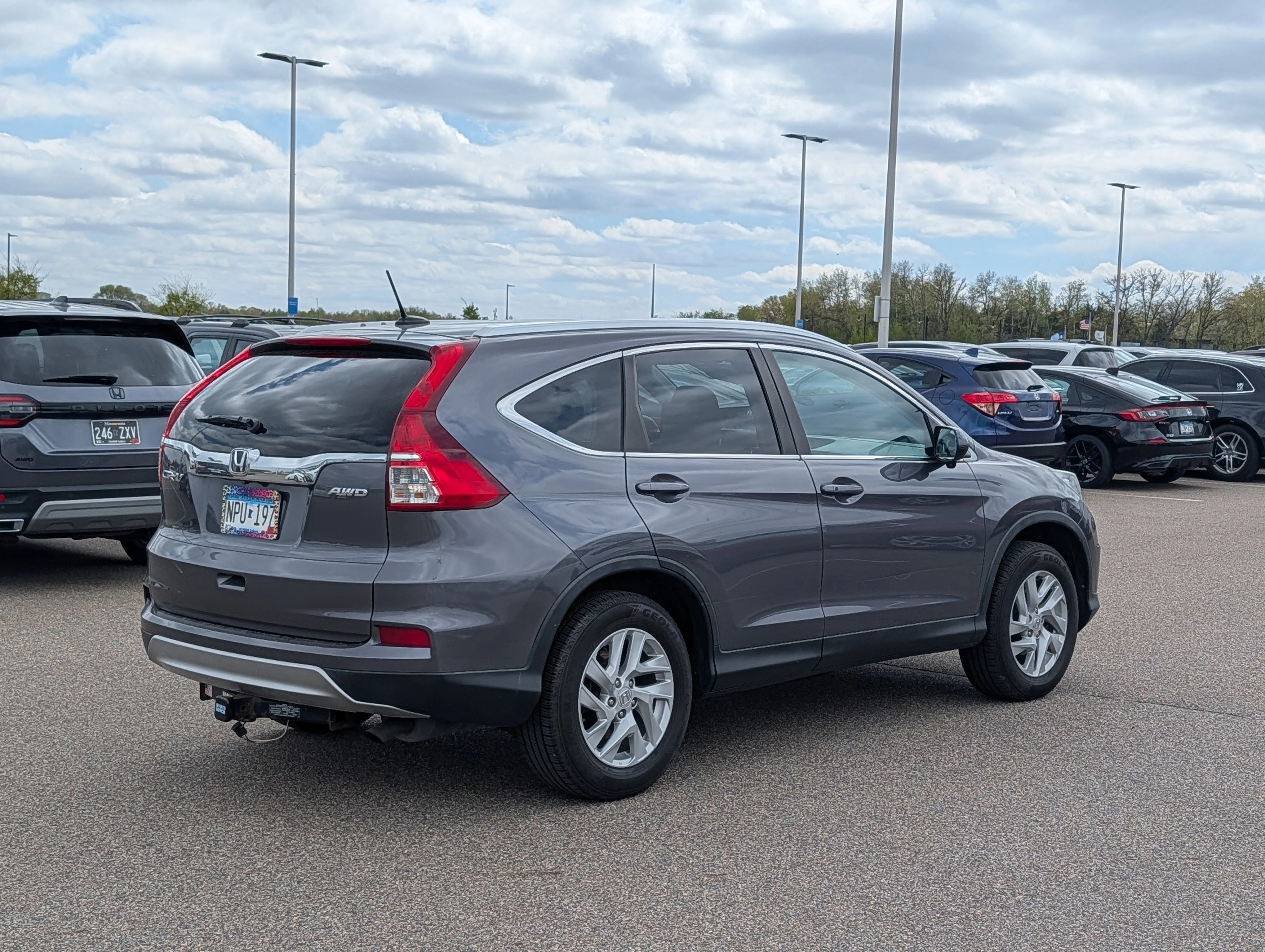 Used 2015 Honda CR-V EX-L with VIN 5J6RM4H78FL078547 for sale in Waite Park, Minnesota