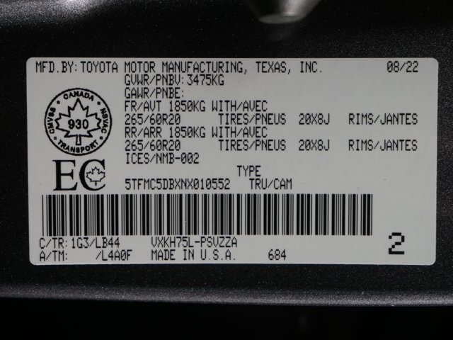 Used 2022 Magnetic Gray Metallic Toyota Crew Cab 1794 Edition Hybrid image 32