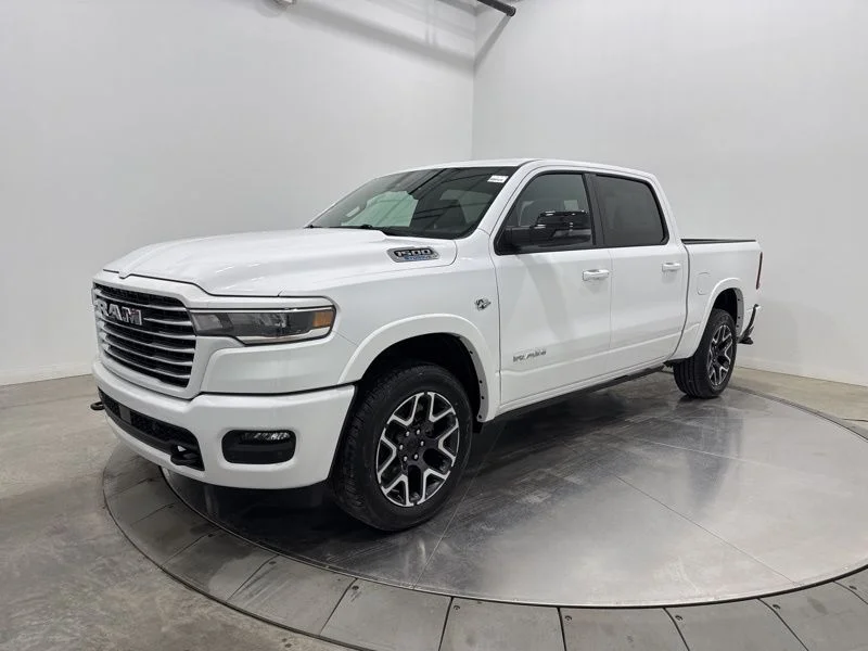 New 2026 Bright White Clear-Coat Exterior Paint RAM Laramie image 3