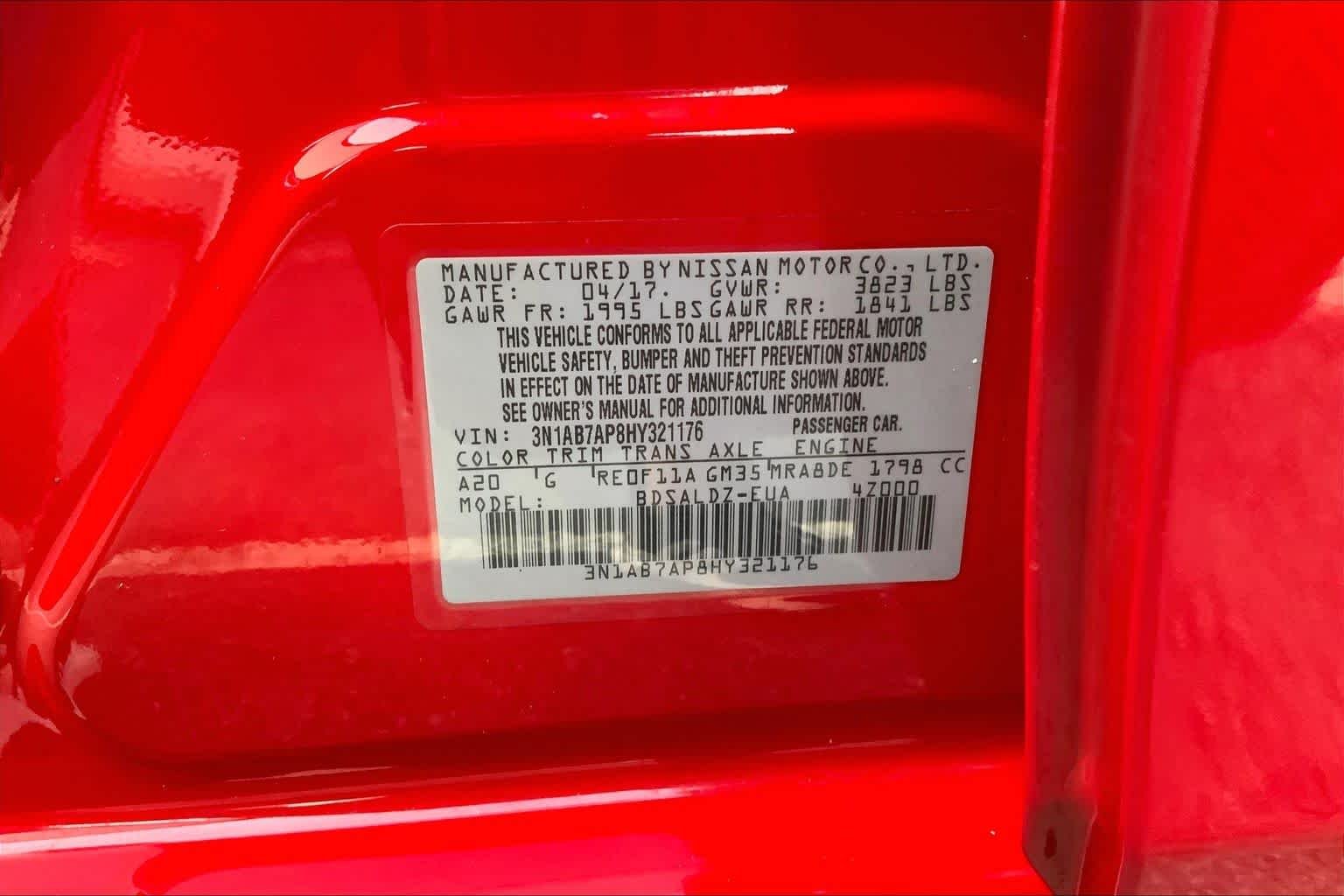 Used 2017 Red Alert Nissan SV image 31
